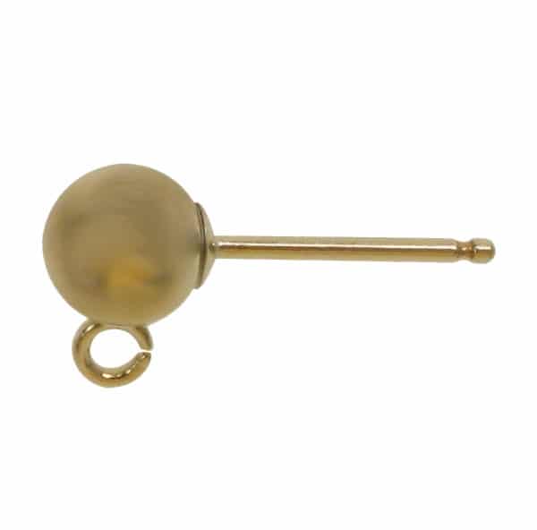 14K Gold Filled 4mm Ball Earring with Ring