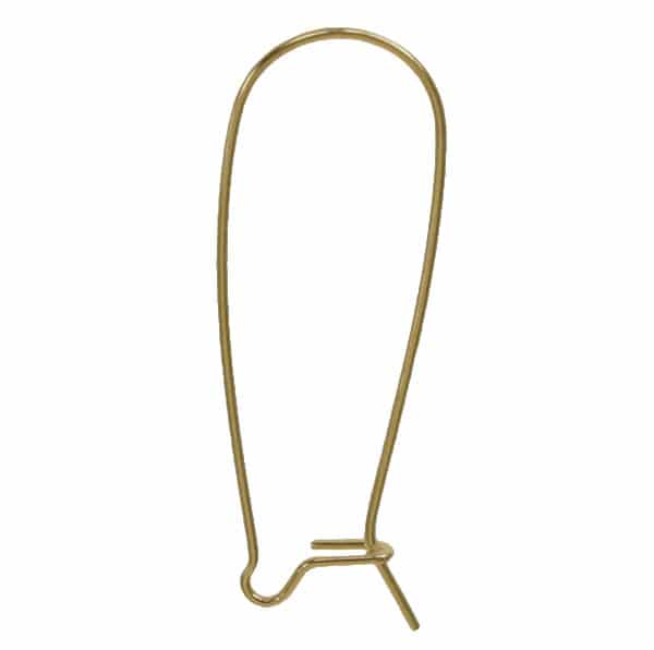 14K Gold Filled Kidney Shape Ear Wire(0.76mm)