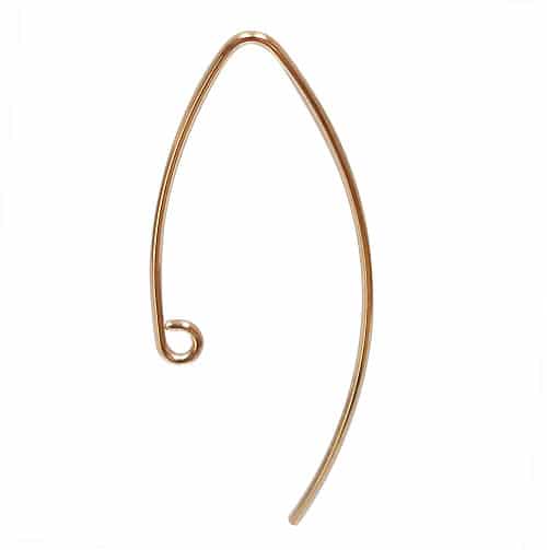 14K Gold Filled  V shape Ear Wire with 3mm Loop