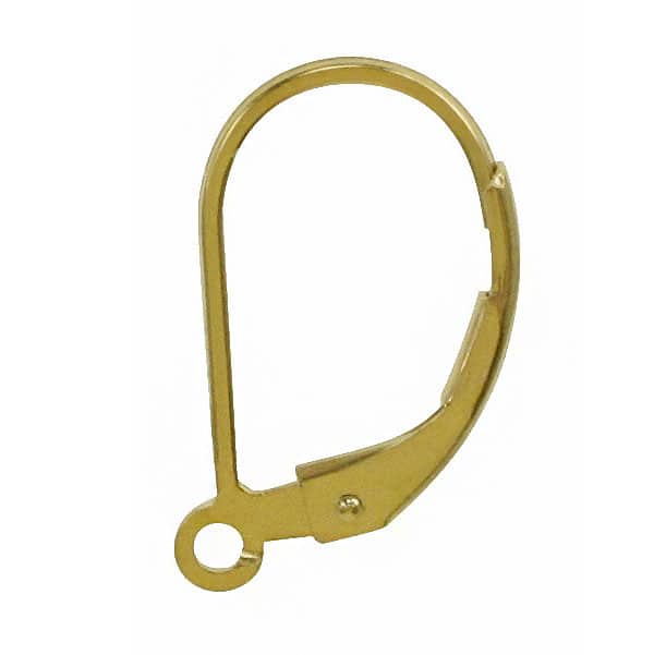14K Gold Filled Plain Lever back with Ring (Pair)
