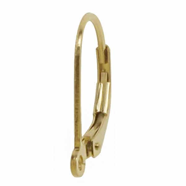 14K Gold Filled Plain Lever back with Ring (Pair)