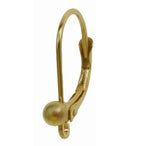 14K Gold Filled 3mm Ball Lever Back with loop (Pair)