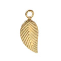 14K Gold Filled Leaf Charm with 2mm Loop