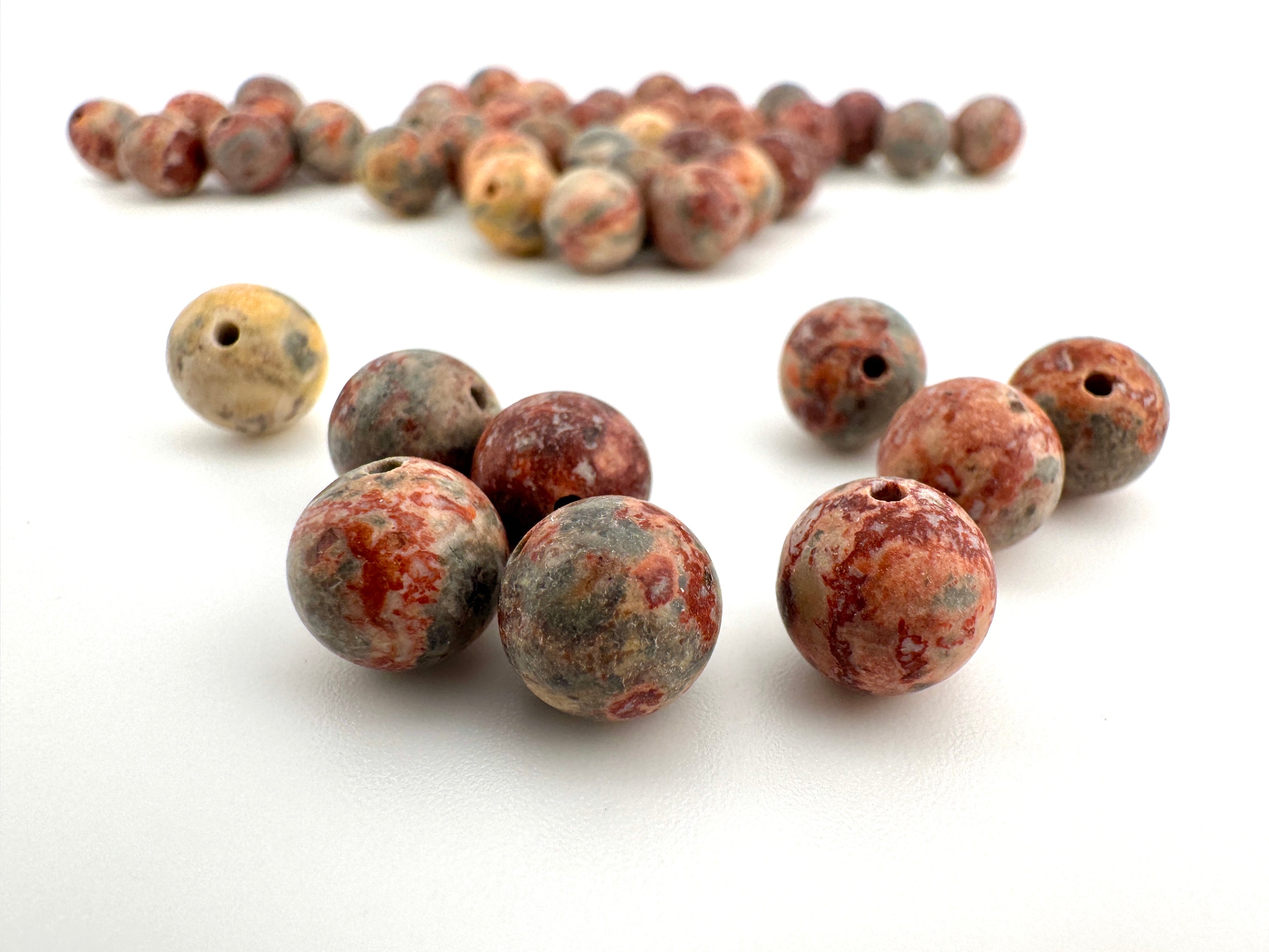 Leopard Skin JasperAvailable in 6mm, 8mm Sizes