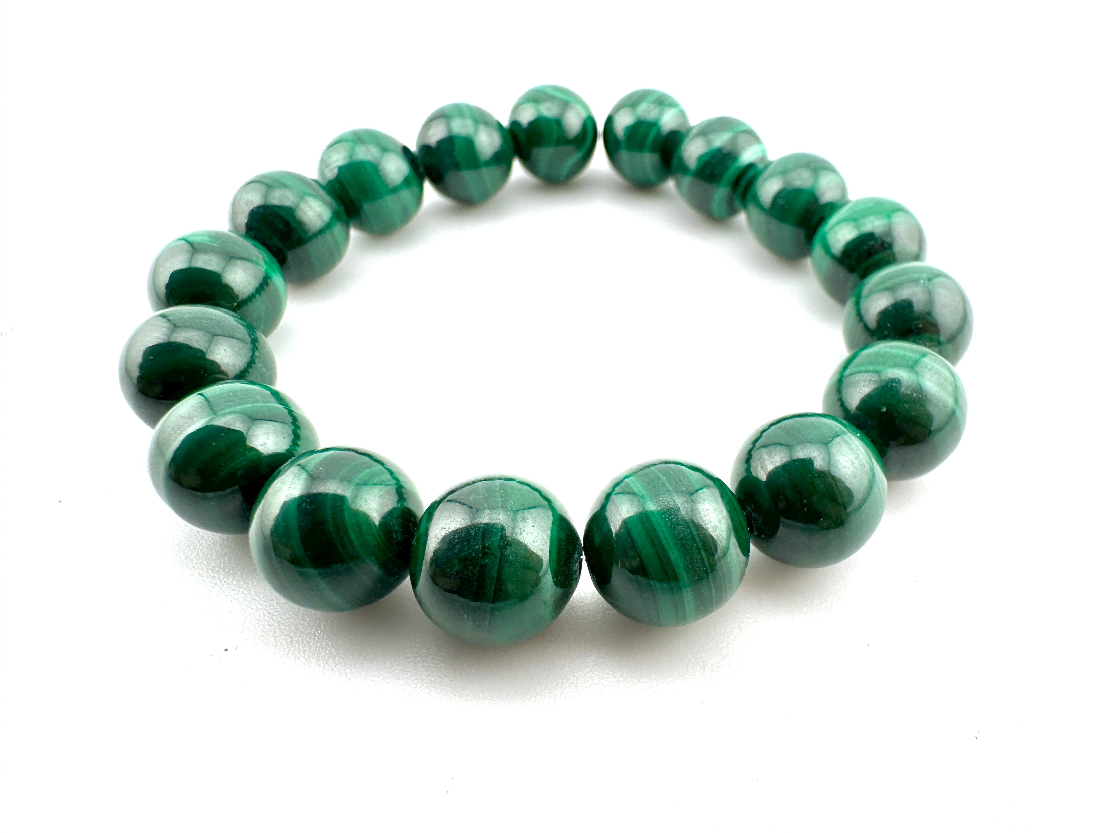 Malachite Bracelet Available in 6mm, 8mm, 10mm Sizes