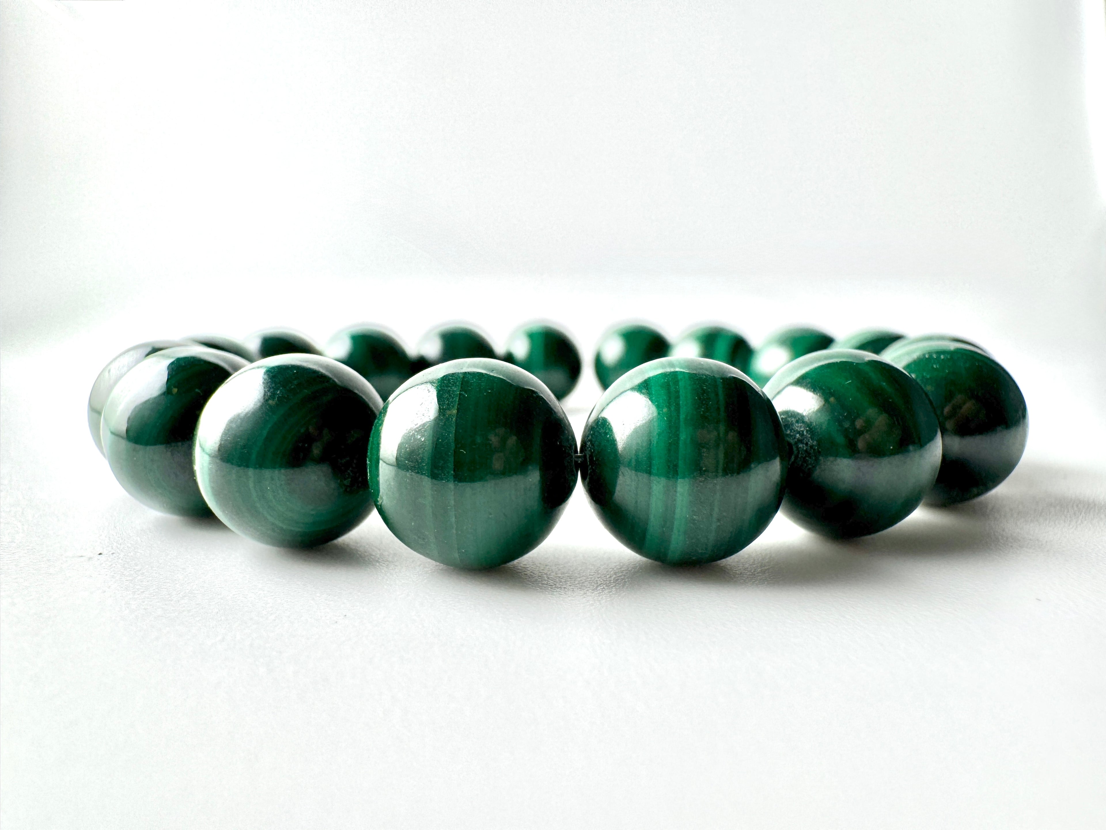 Malachite Bracelet Available in 6mm, 8mm, 10mm Sizes