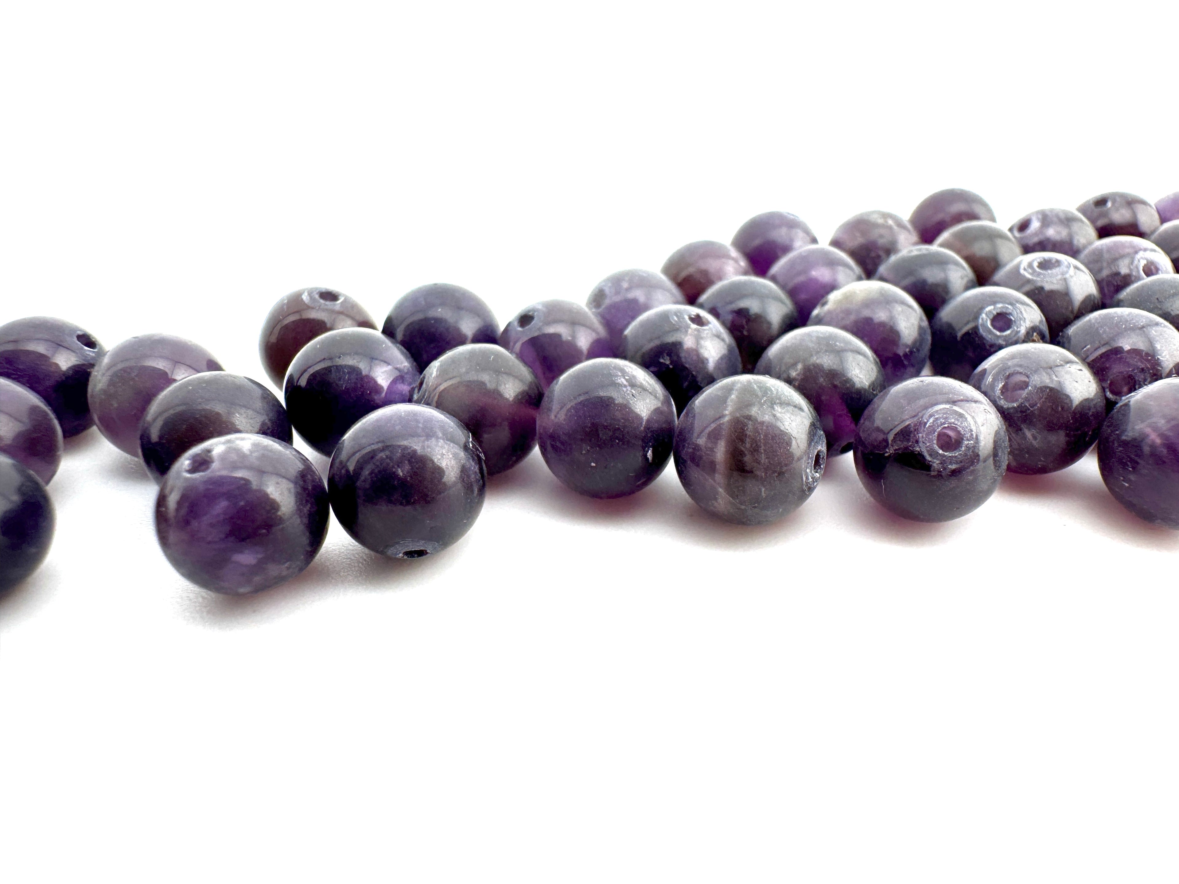 Matte Amethyst Beads Available in 6mm, 8mm Sizes