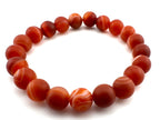 Matte Banded Carnelian Bracelet Available in 6mm, 8mm Sizes
