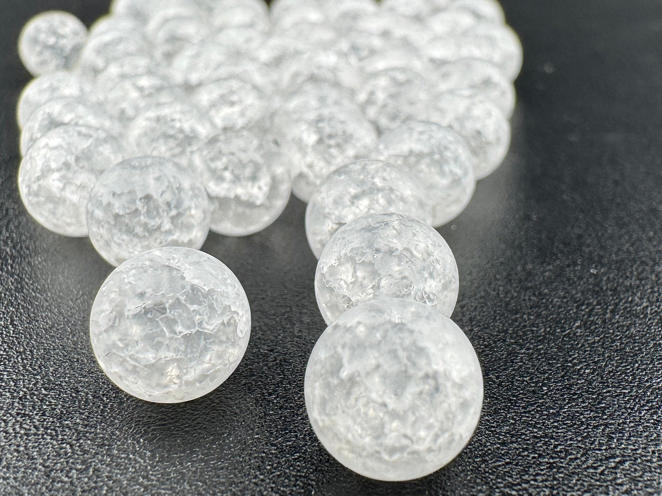 Matte Crackle Quartz Beads Available in 6mm, 8mm, 10mm Sizes