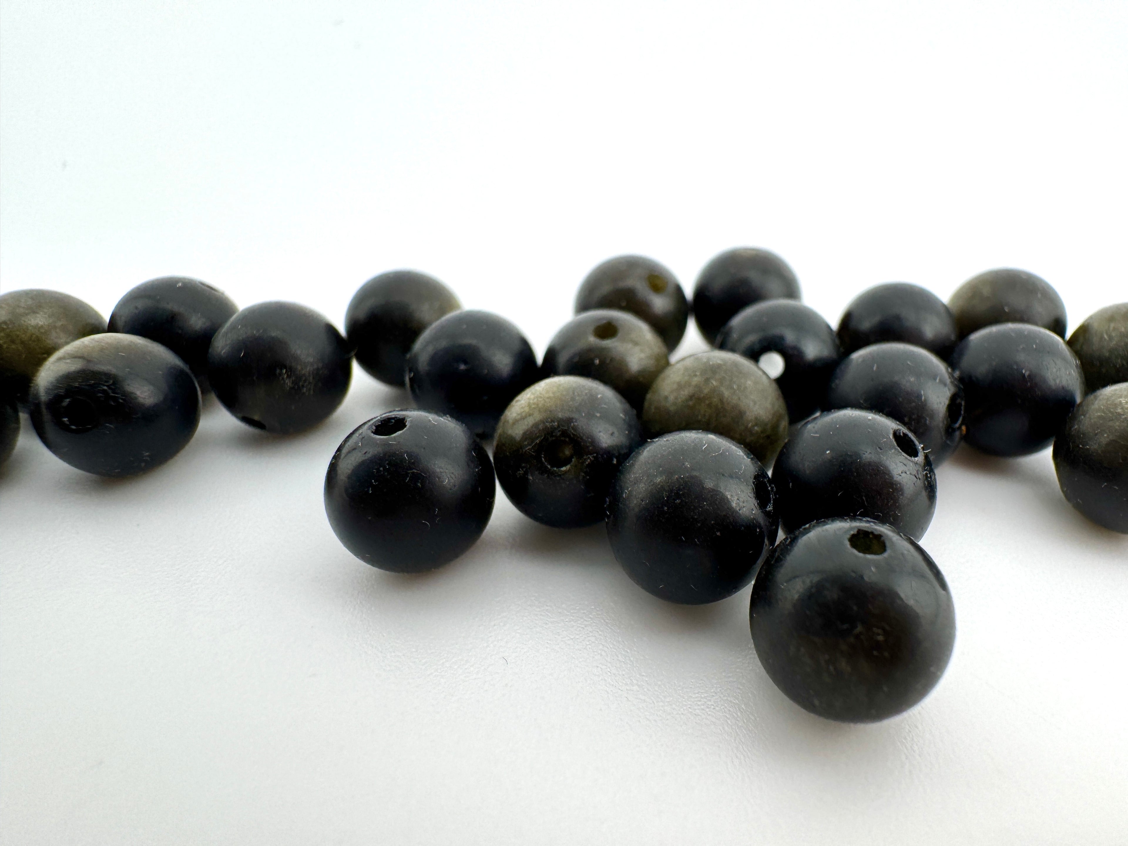 Matte Golden Obsidian Beads Available in 6mm, 8mm Sizes
