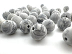 Matte Grey Scenery Jasper Beads Available in 6mm, 8mm Sizes