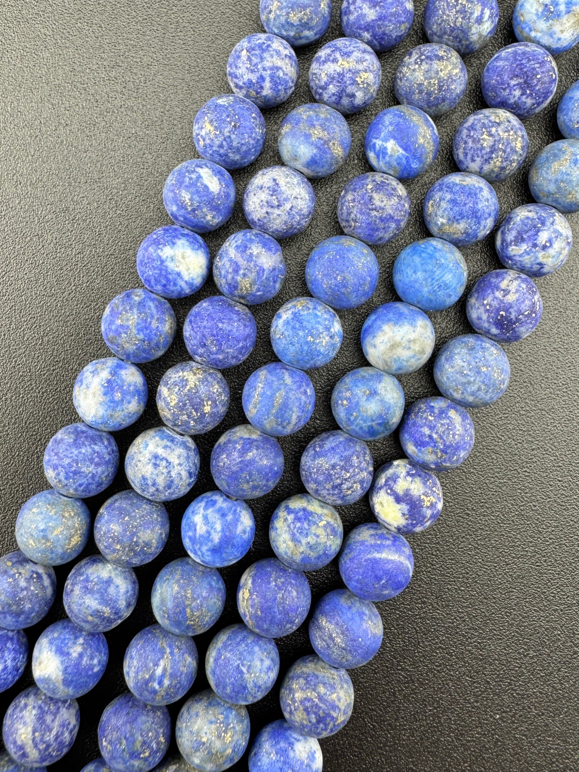 Matte Lapis Lazulie Bracelet Available in 6mm, 8mm Sizes