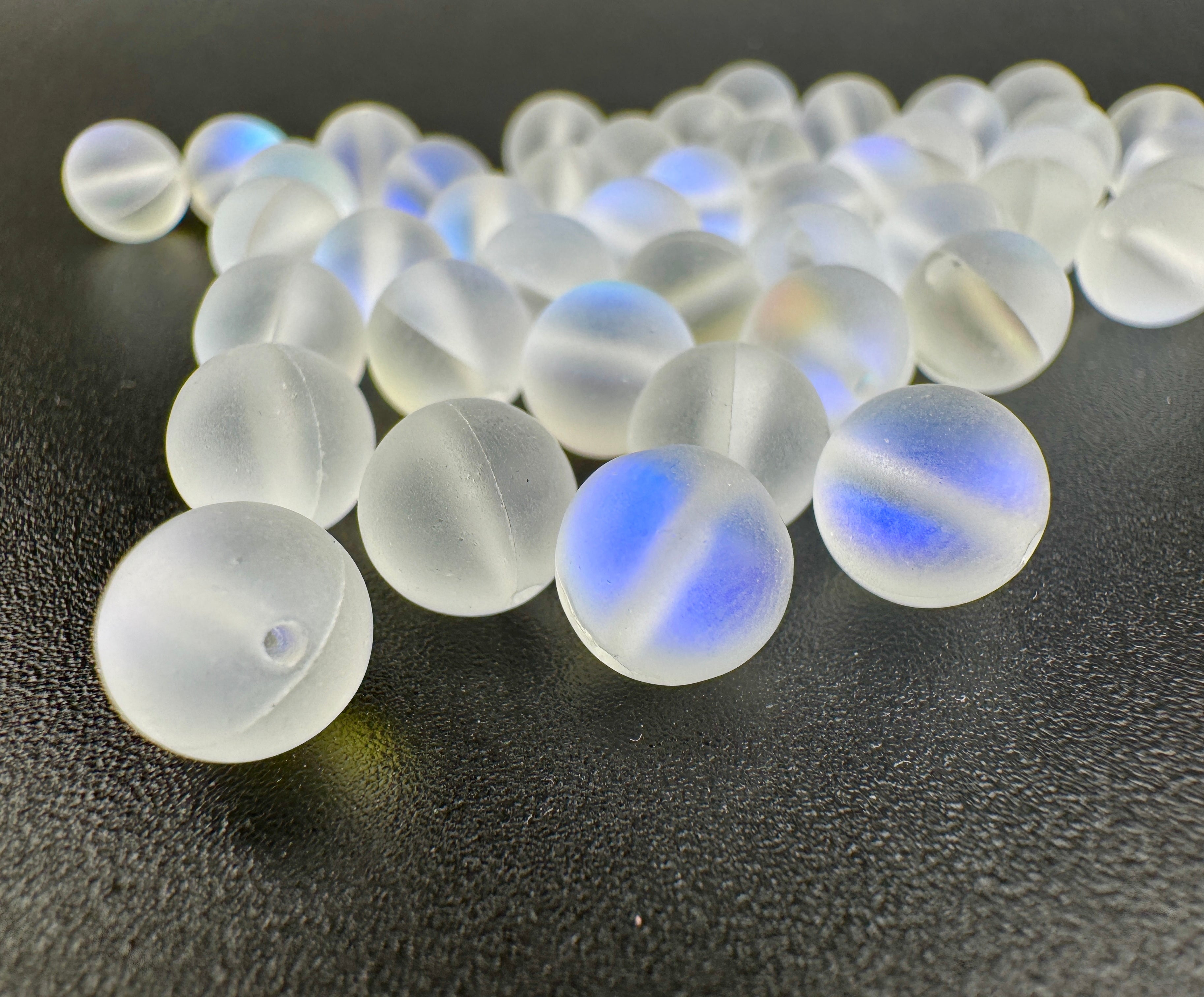 Matte Moon Light Qz Man Made Beads Available in 6mm, 8mm, 10mm, 12mm Sizes