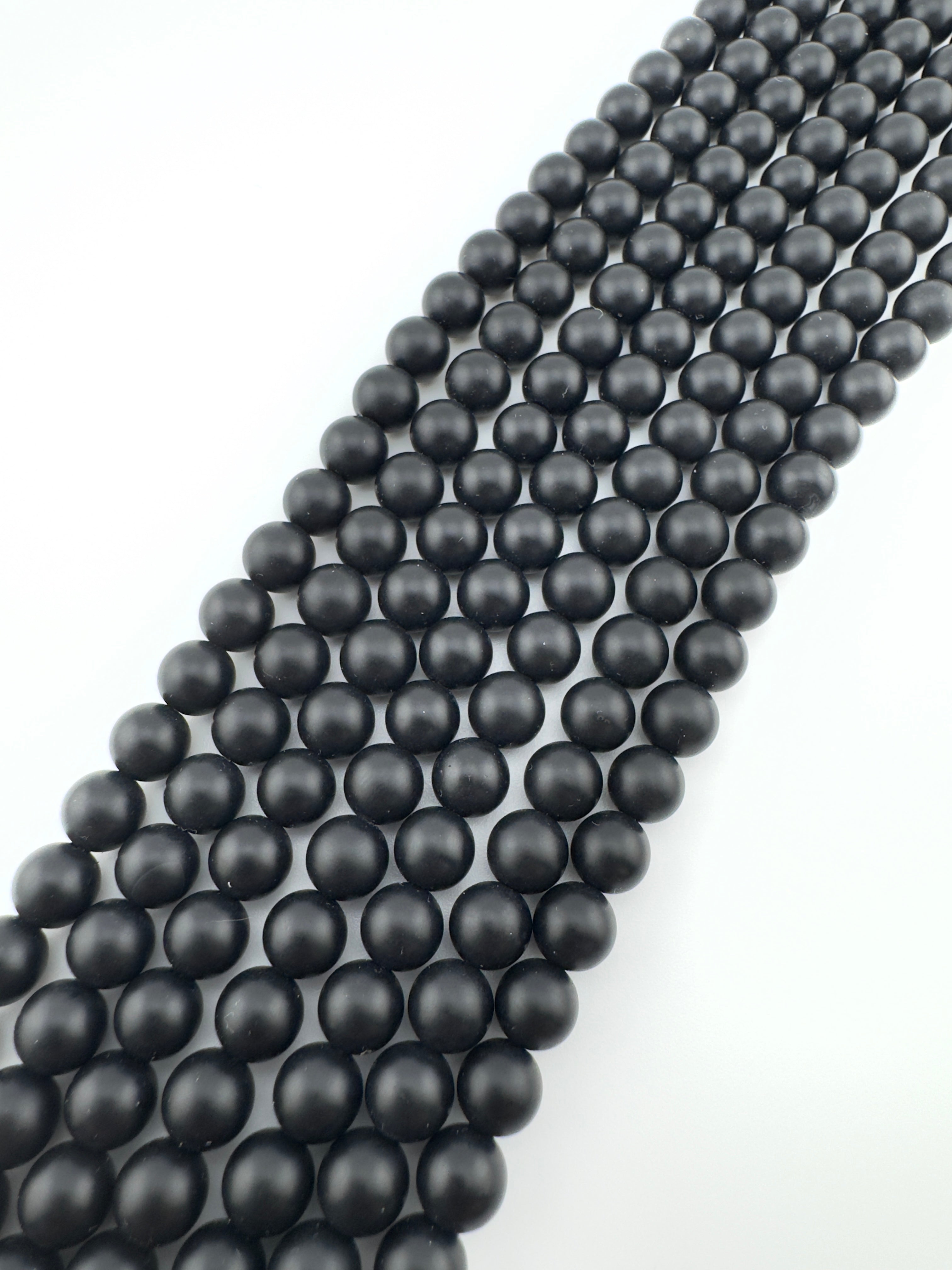 Matte Onyx Bracelet Available in 4mm, 6mm, 6mm Faceted, 8mm, 8mm Faceted, 10mm Sizes