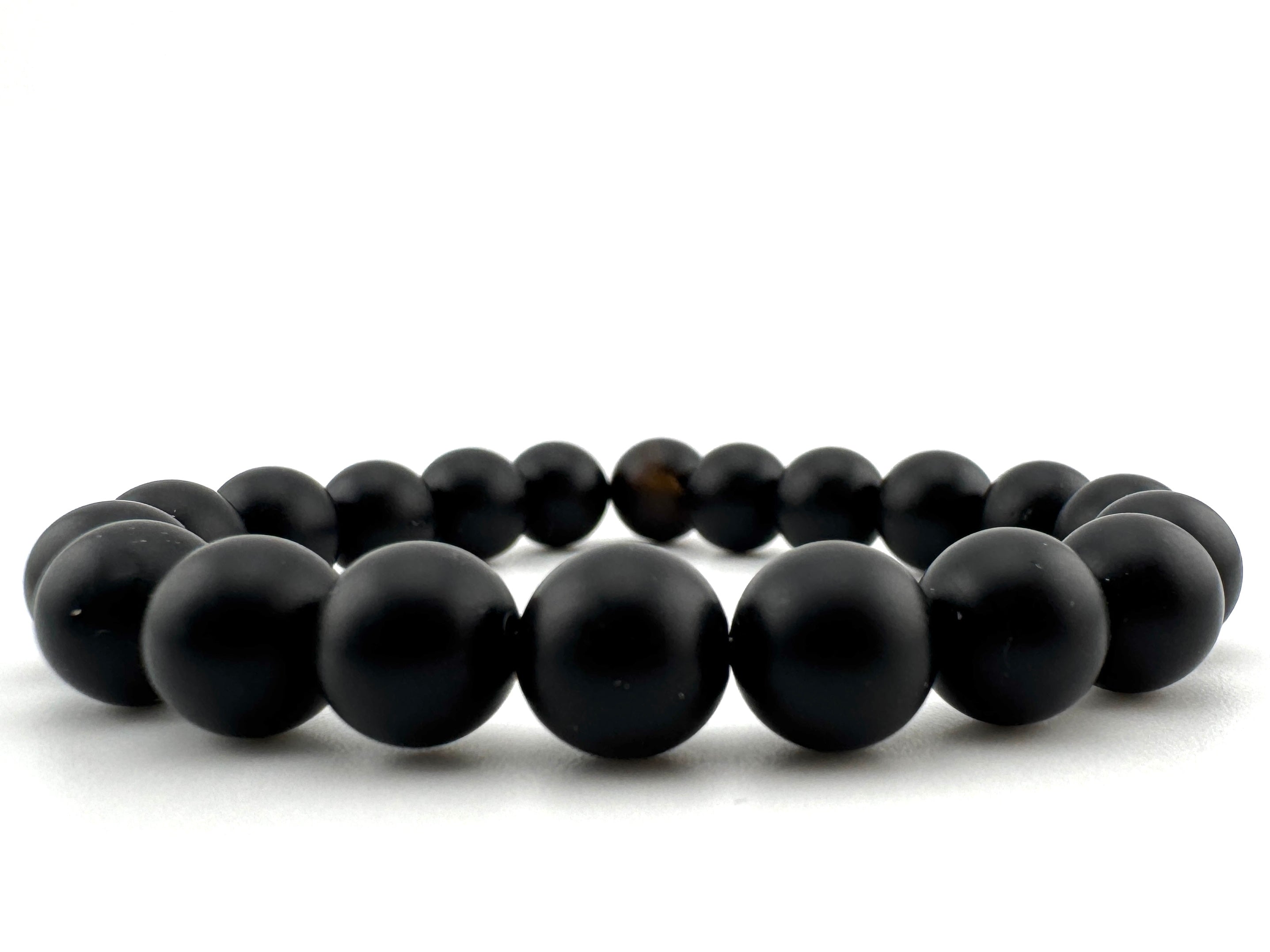 Matte Onyx Bracelet Available in 4mm, 6mm, 6mm Faceted, 8mm, 8mm Faceted, 10mm Sizes