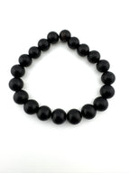 Matte Onyx Bracelet Available in 4mm, 6mm, 6mm Faceted, 8mm, 8mm Faceted, 10mm Sizes