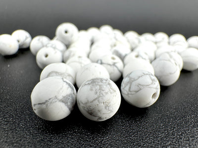 Matte White Howlite Beads Available in 4mm, 6mm, 8mm, 10mm Sizes