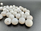 Matte White Lace Agate Beads Available in 6mm, 8mm Sizes
