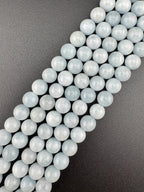 Medium Quality Aquamarine Bracelet Available in 6mm, 8mm Sizes