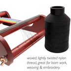 Nymo D Beading Thread – White & Black, 3 oz Cone (1,584 Yards)