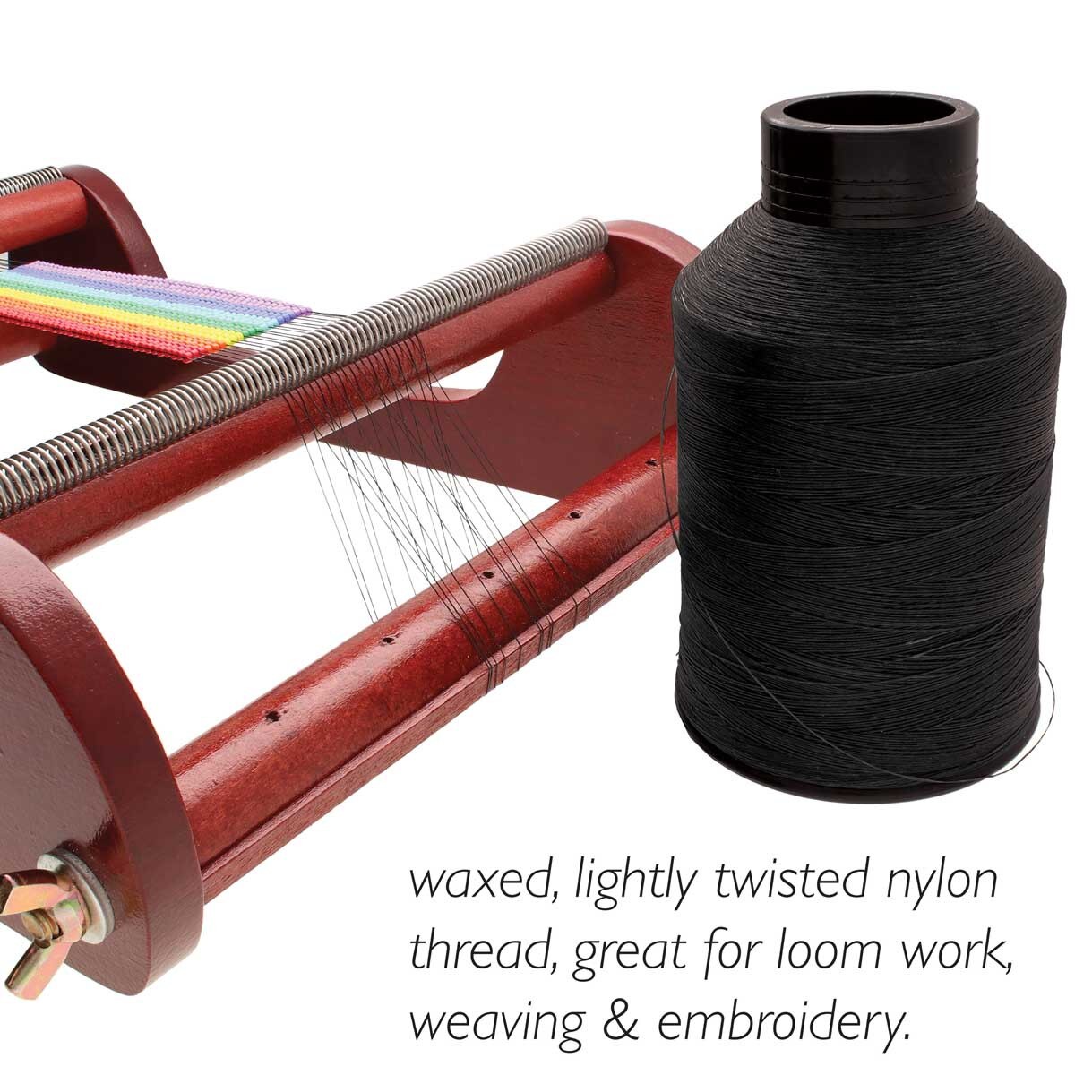 Nymo D Beading Thread – White & Black, 3 oz Cone (1,584 Yards)