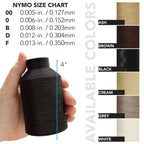 Nymo D Beading Thread – White & Black, 3 oz Cone (1,584 Yards)