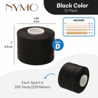 Nymo Size D Beading Thread Black Large Bobbin for Jewelry & Bead Weaving