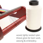 Nymo D Beading Thread – White & Black, 3 oz Cone (1,584 Yards)