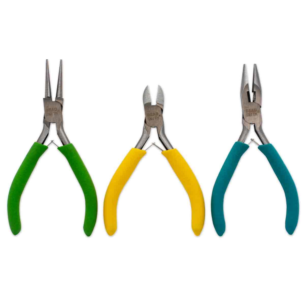 3-Piece Economy Jewelry Making Pliers Set – Chain Nose, Round Nose & Side Cutter Pliers