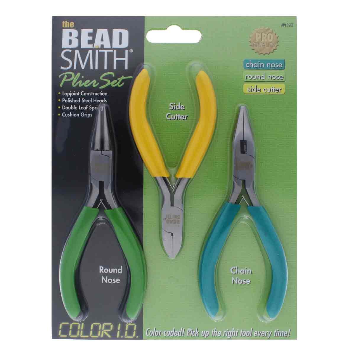 3-Piece Economy Jewelry Making Pliers Set – Chain Nose, Round Nose & Side Cutter Pliers