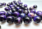 Dyed Purple Tigers Eye Beads Available in 6mm, 8mm Sizes