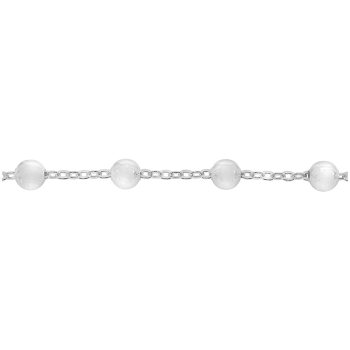Sterling Silver, 3mm Bead Chain.