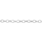 Sterling Silver, 1.5mm Diamond Cut Oval Light Belcher Chain