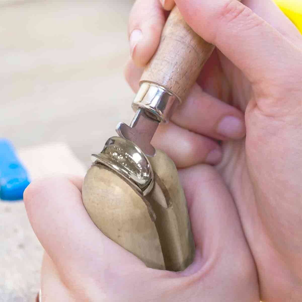 Wooden Clamp with Wedge – Jewelry Holding Tool