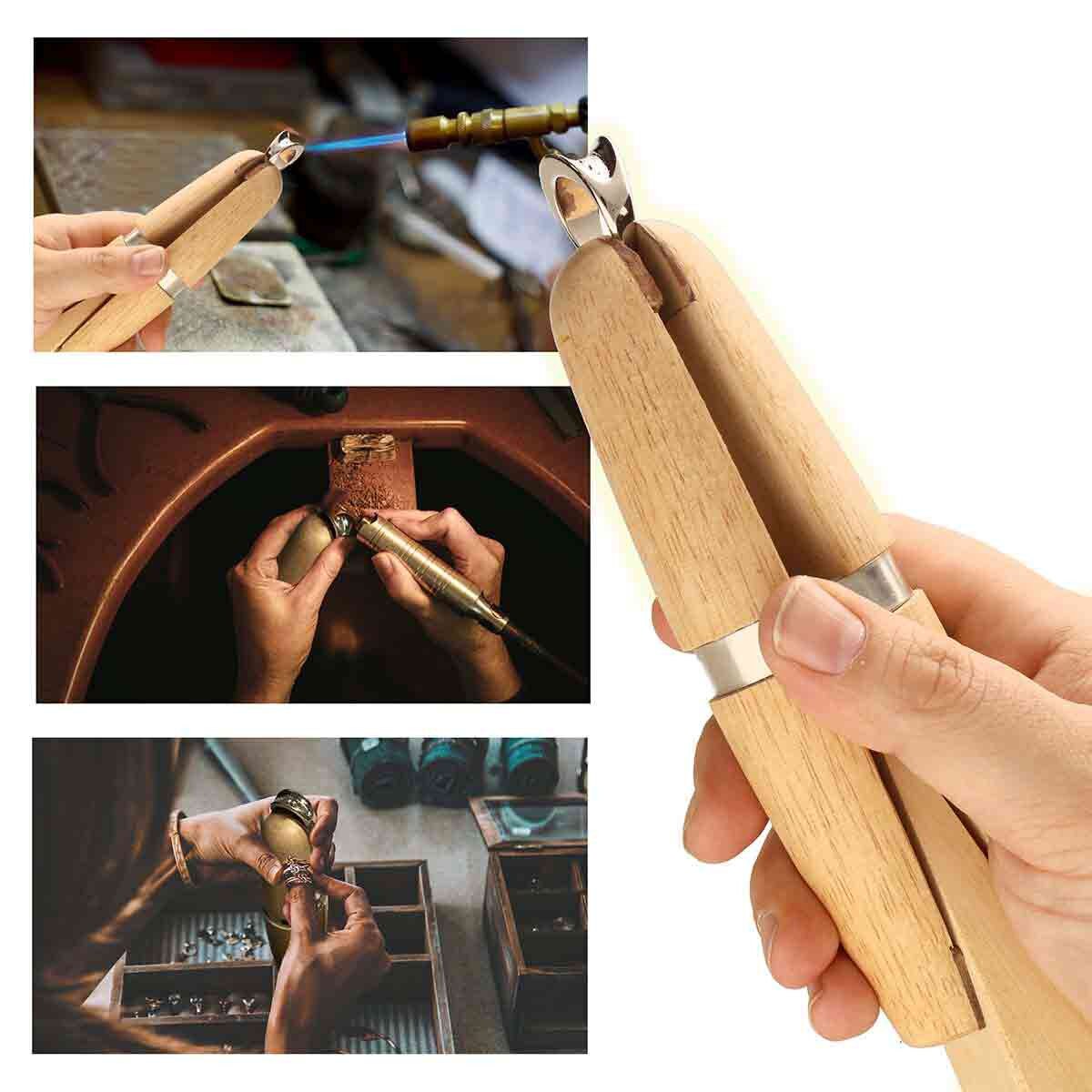 Wooden Clamp with Wedge – Jewelry Holding Tool