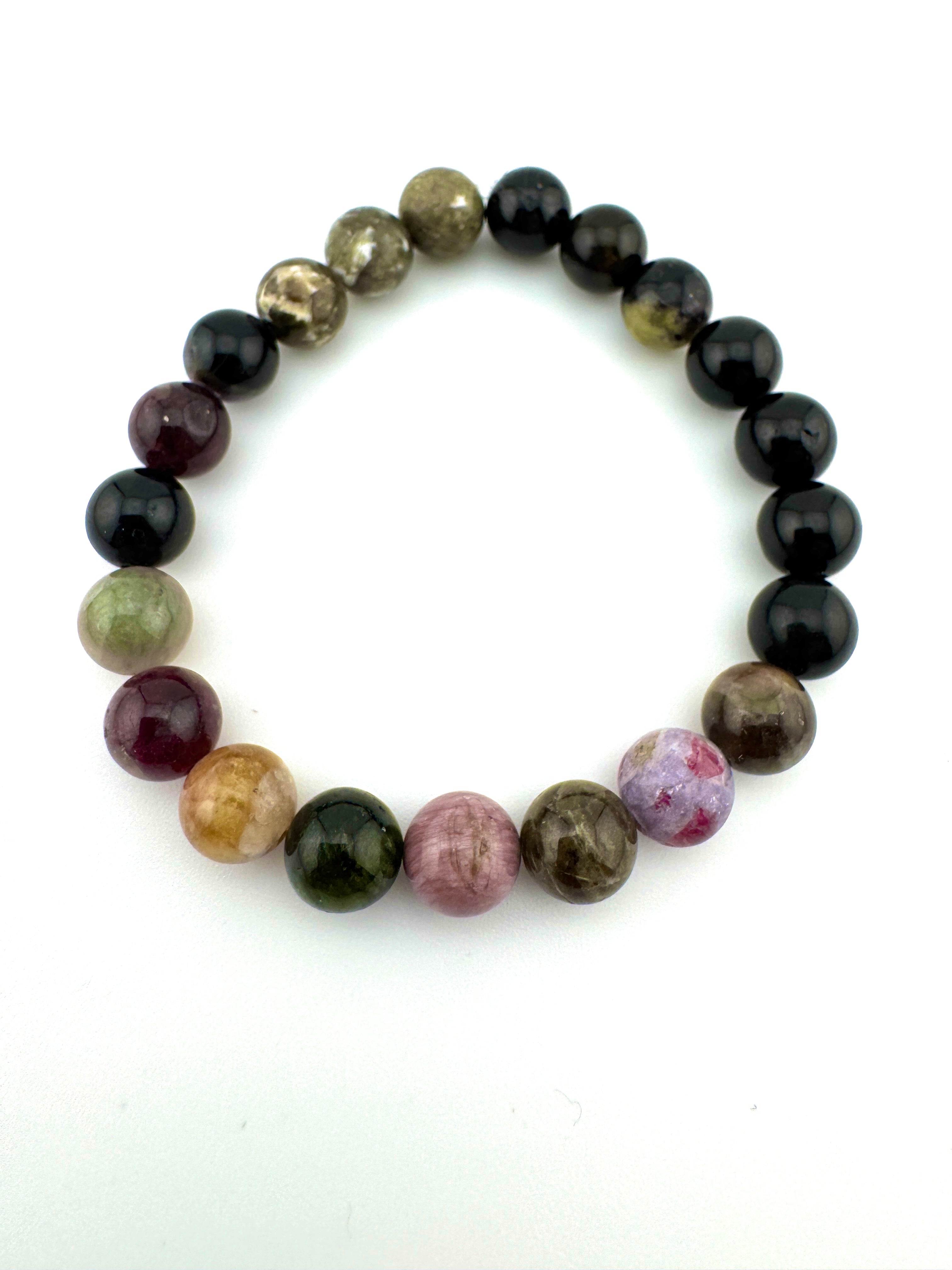 Rainbow Tourmaline Bracelet Available in 6mm, 8mm Sizes