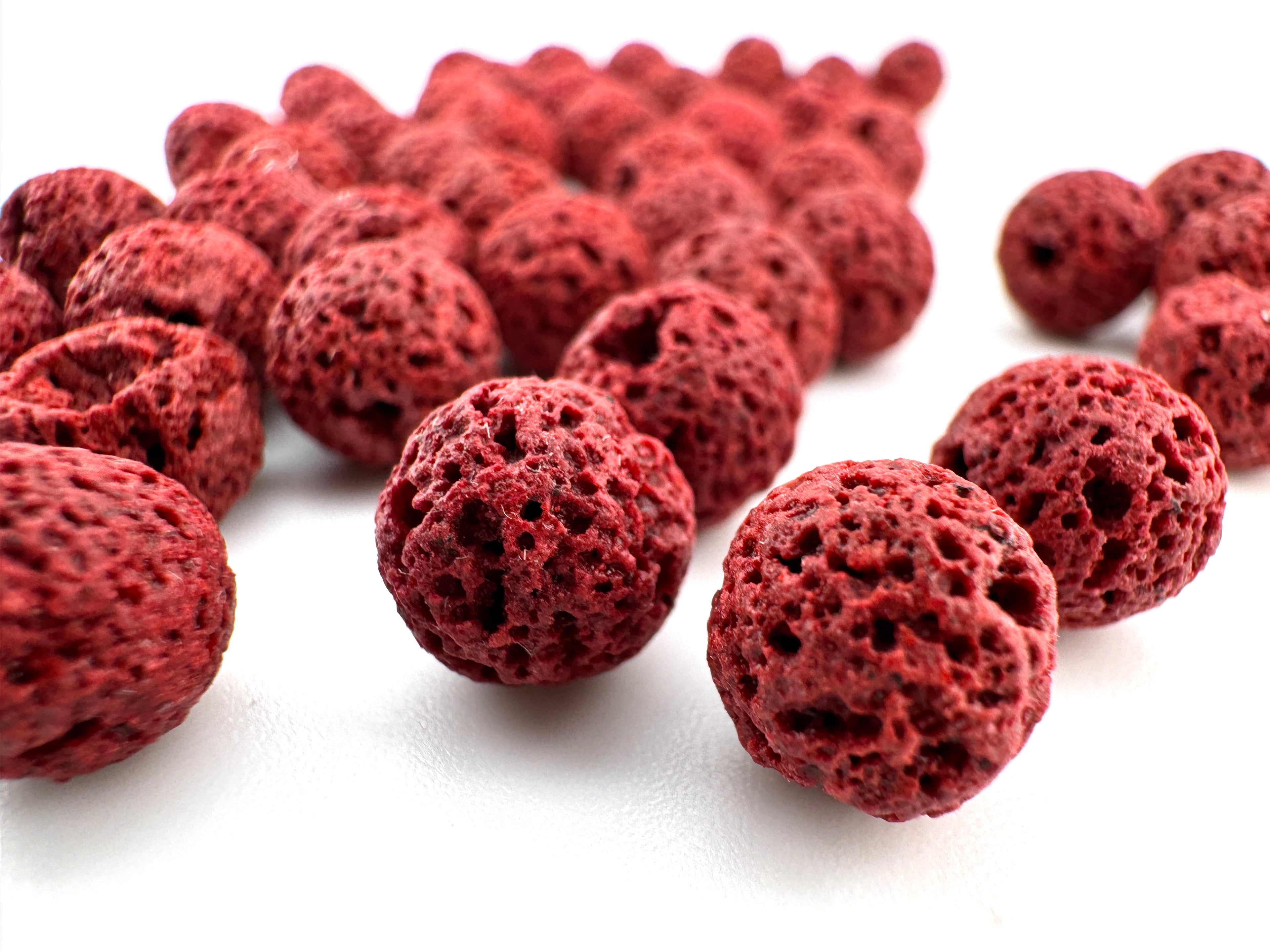 Dyed Lava Stone Red Beads Available in 8mm Sizes