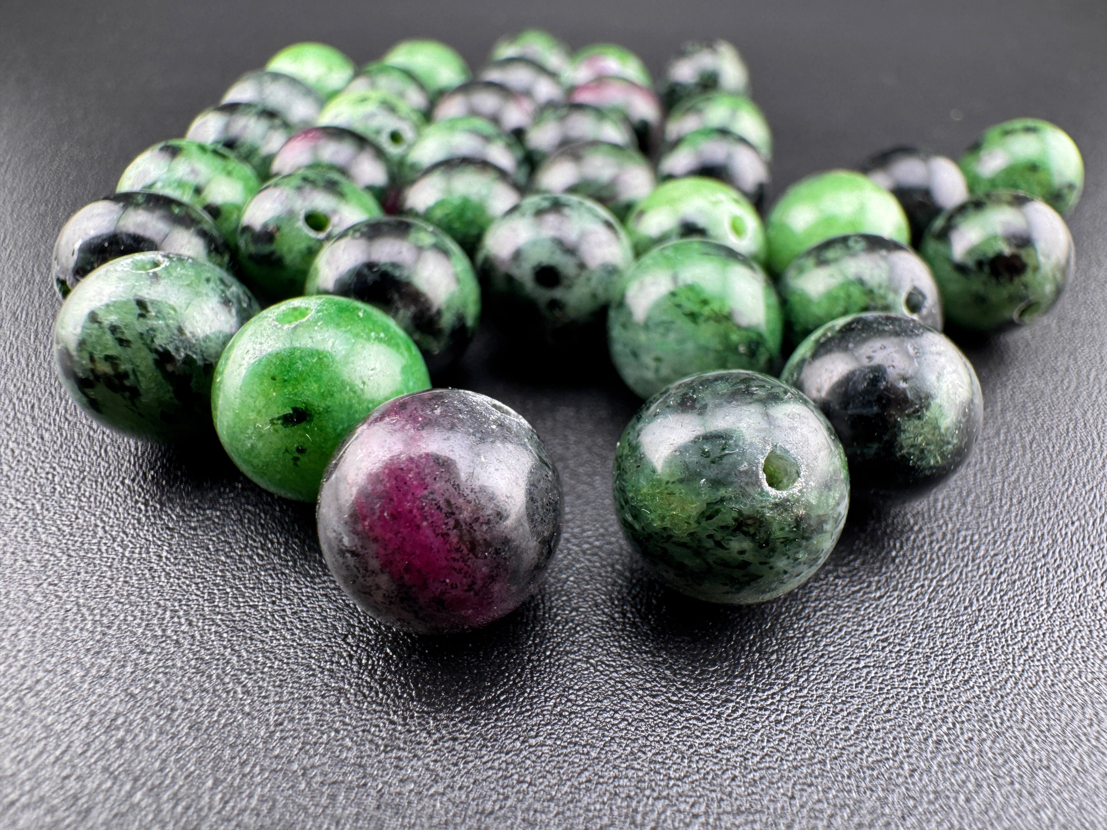 Rubyzoisite Beads Available in 6mm, 8mm, 10mm Sizes