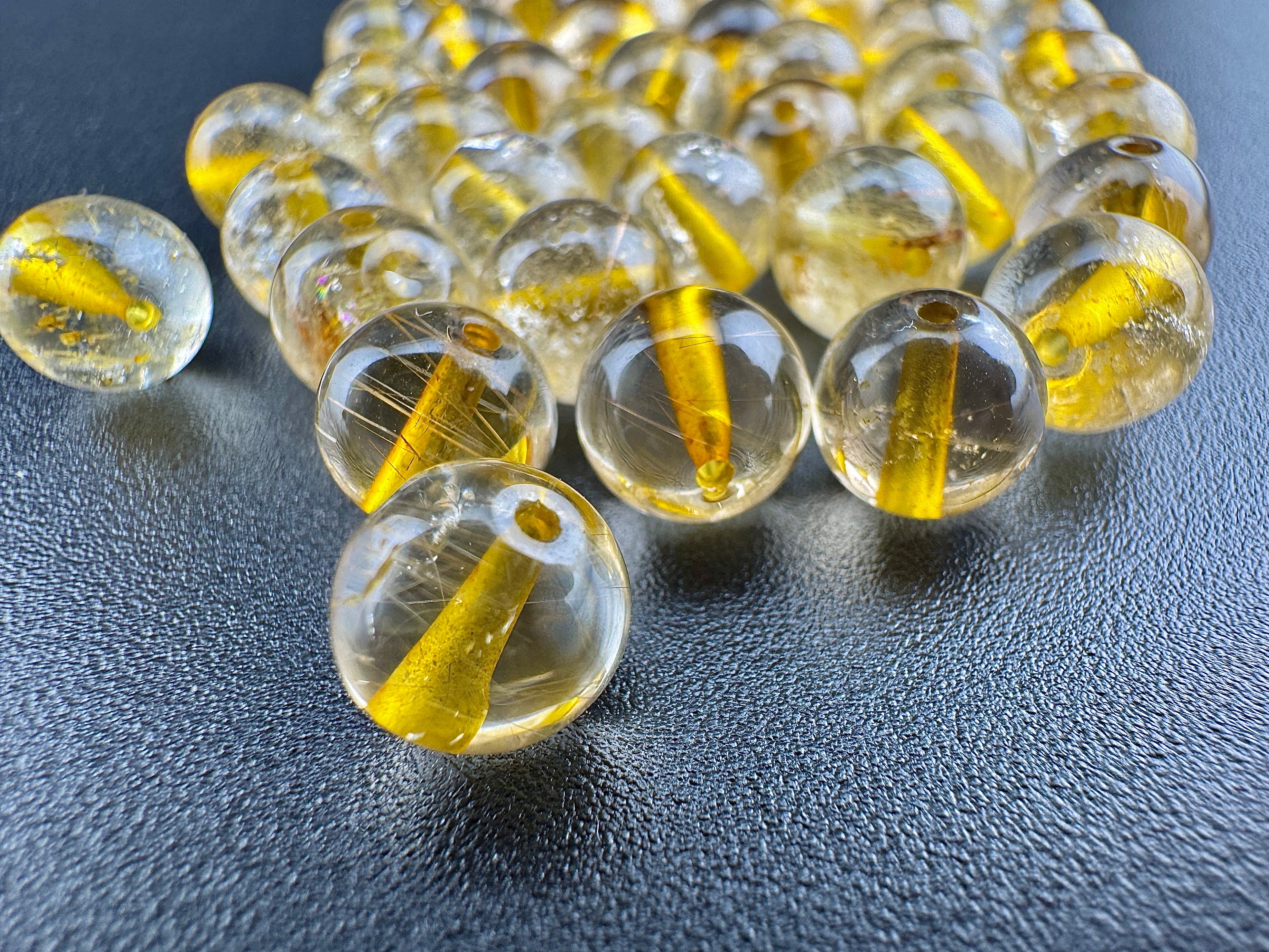 Rutilated Quartz Beads Available in 6mm, 8mm Sizes