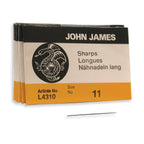 John James #10, #11 and #12 Sharps Needles – Hand Sewing & Beading Needles, 25-Pack