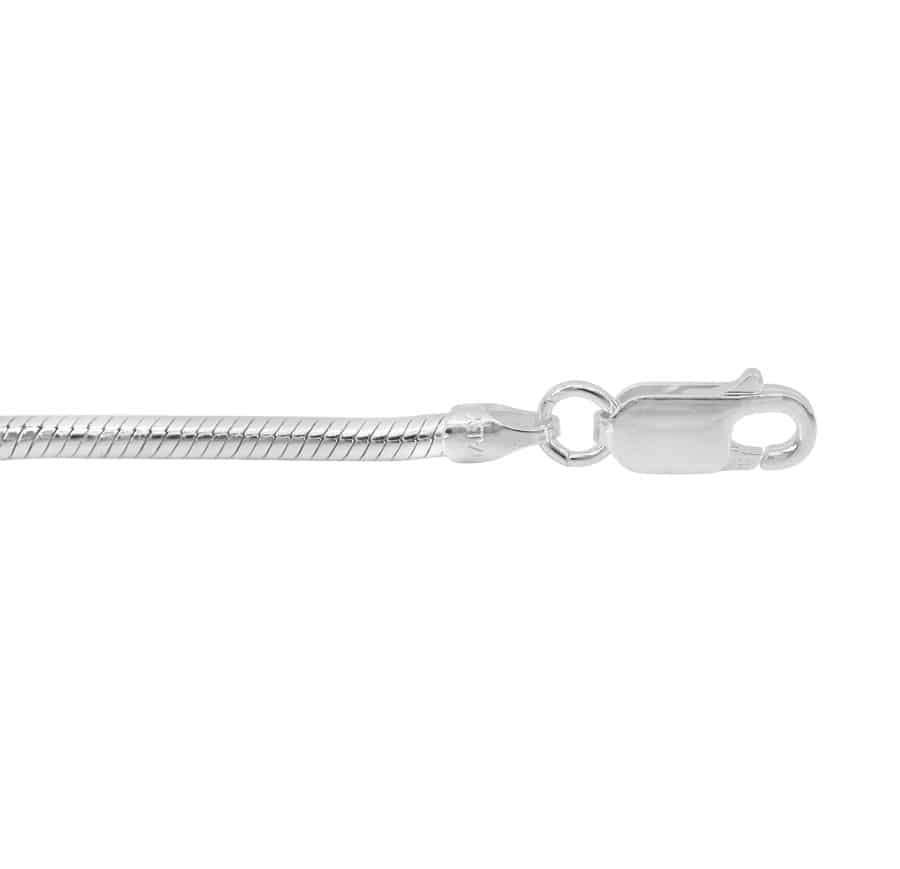 Sterling Silver, 2.3mm Snake Chain.