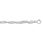 Sterling Silver, 1.7mm Singapore Chain.