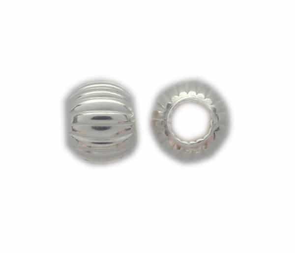 Sterling Silver Corrugated Ball Bead
