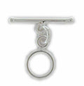 Sterling Silver, Shiny, Smooth Toggle