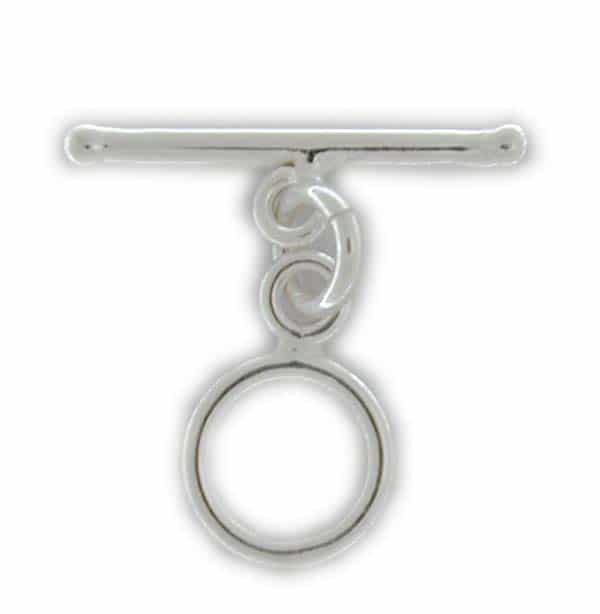 Sterling Silver, Shiny, Smooth Toggle
