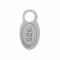 Sterling Silver Shiny, Oval Tags