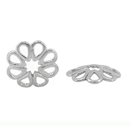 Sterling Silver Flower Bead Cap