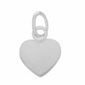 Sterling Silver, Flat Heart Charm.