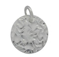 Sterling Silver Shiny, matte, Hammered Coin Charm