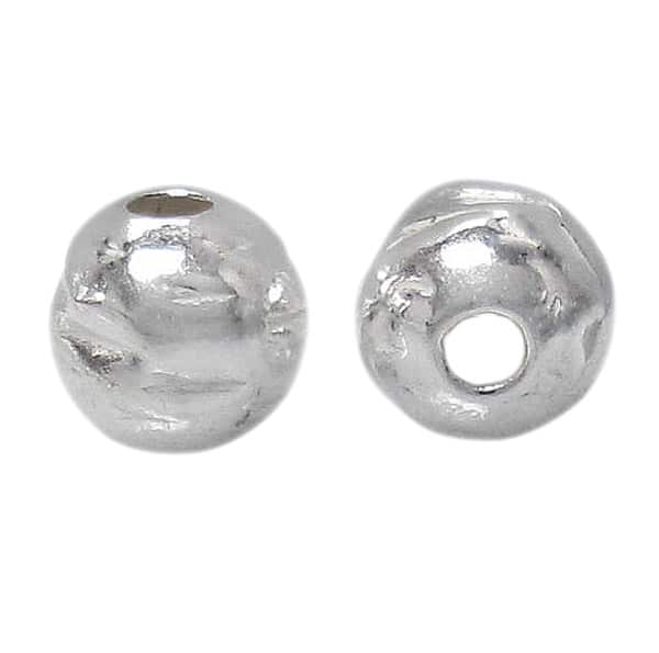 Sterling Silver Hammered Ball Bead
